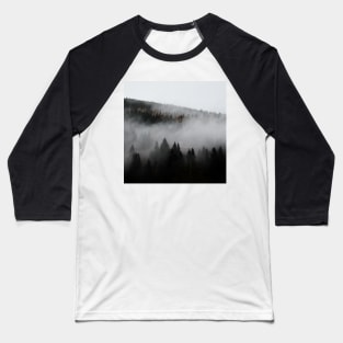 Misty European Forest After Rain Baseball T-Shirt